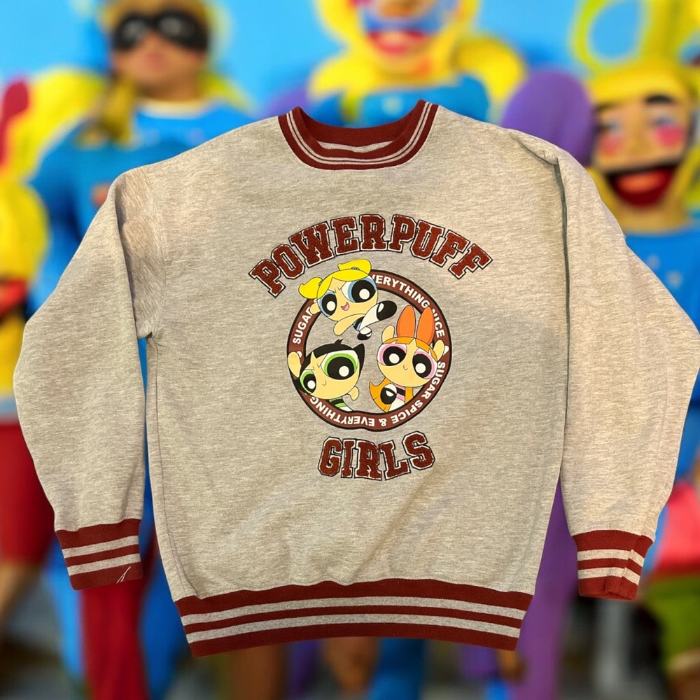 Powerpuff Girls Crewneck Sweatshirt Women’s‎ Small Cartoon Network Gray